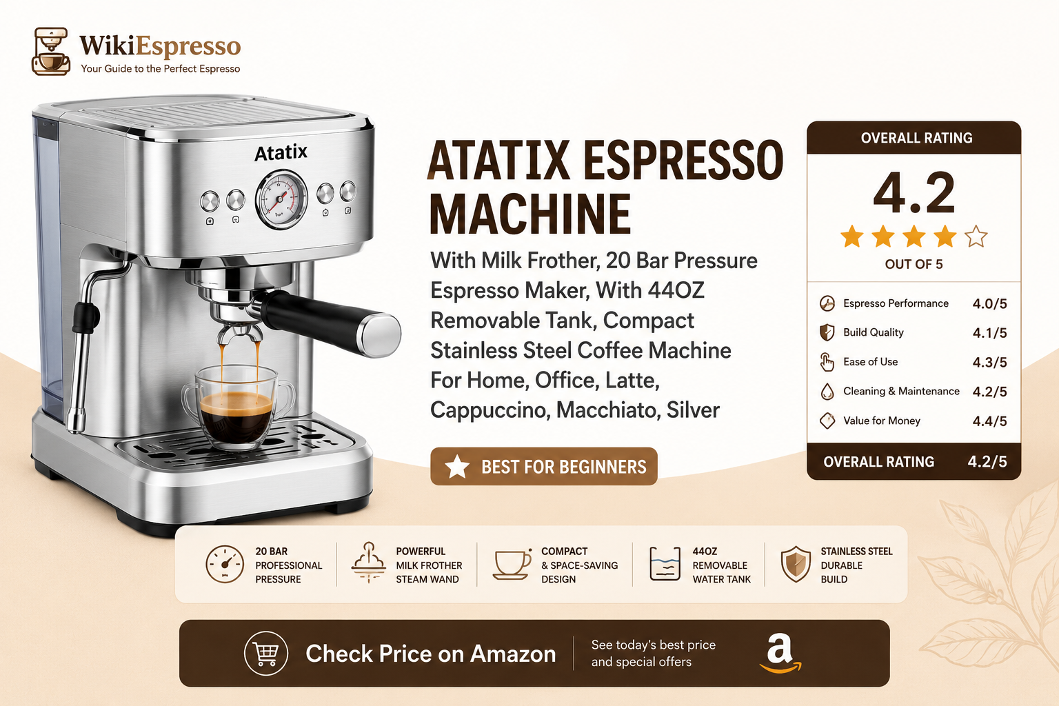 Atatix Espresso Machine Compact Stainless Steel Coffee Machine For Home: Is It Worth Buying in 2026?