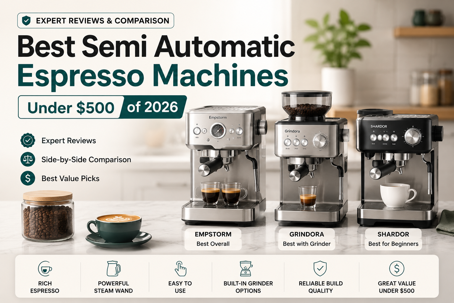 The 10 Best Semi-Automatic Espresso Machines Under $500 (2026 Tested & Reviewed)