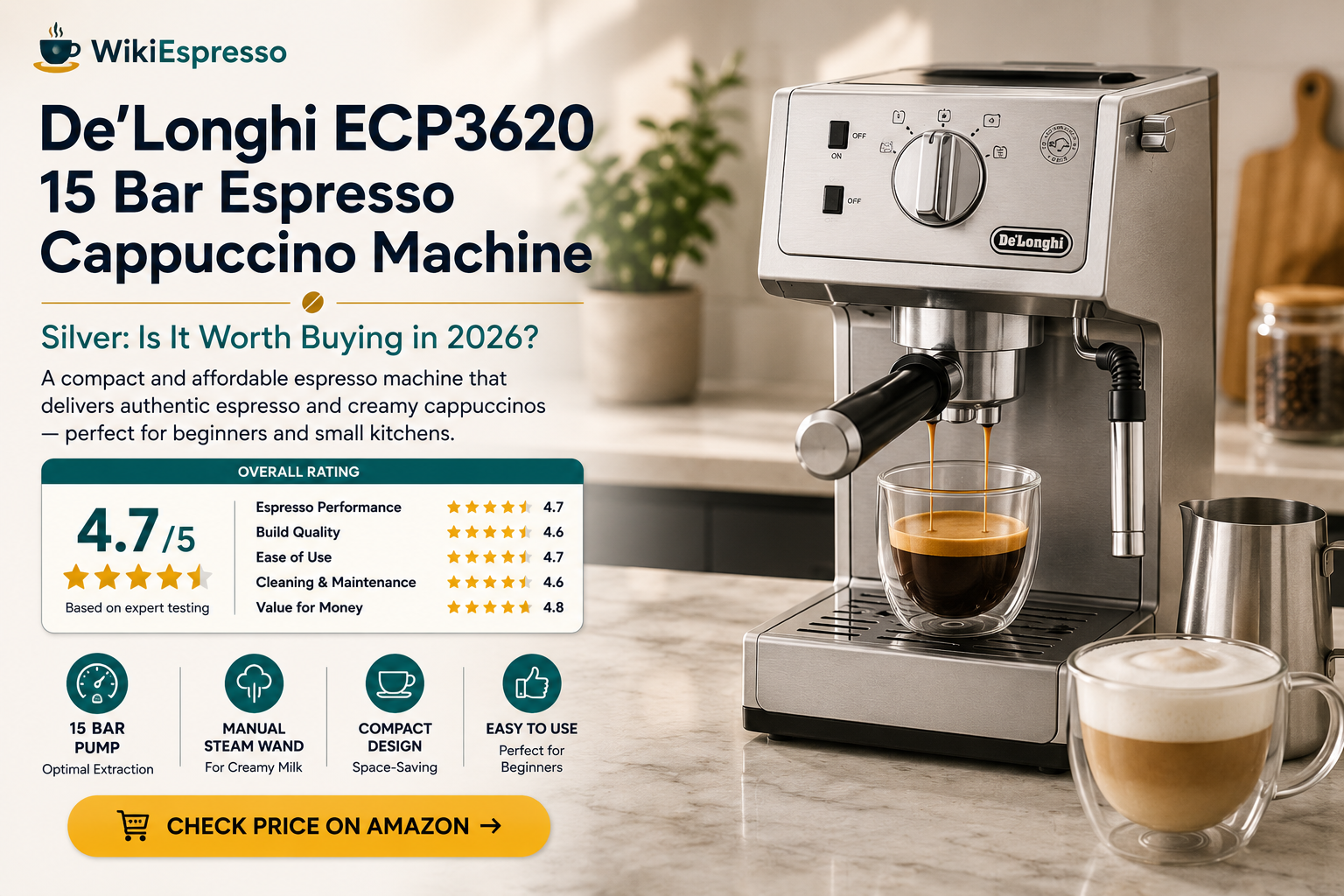 De’Longhi ECP3620 15 Bar Espresso Cappuccino Machine, Silver: Is It Worth Buying in 2026?
