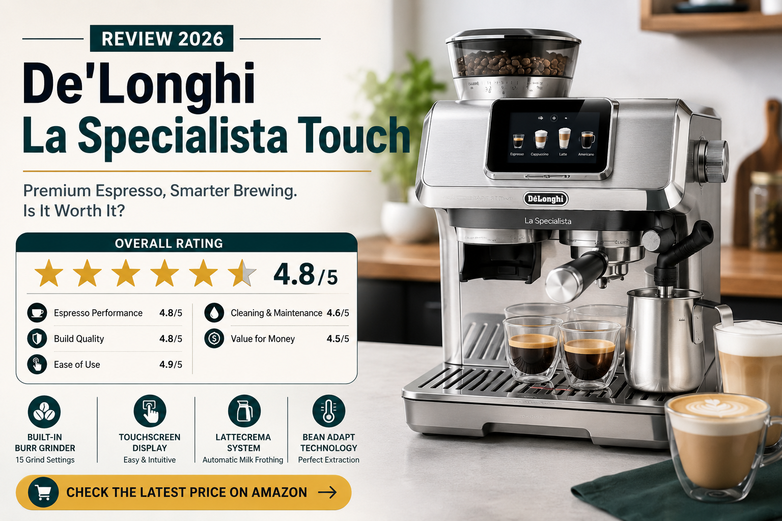 De’Longhi La Specialista Touch Review: Is This Smart Espresso Machine Worth It in 2026?