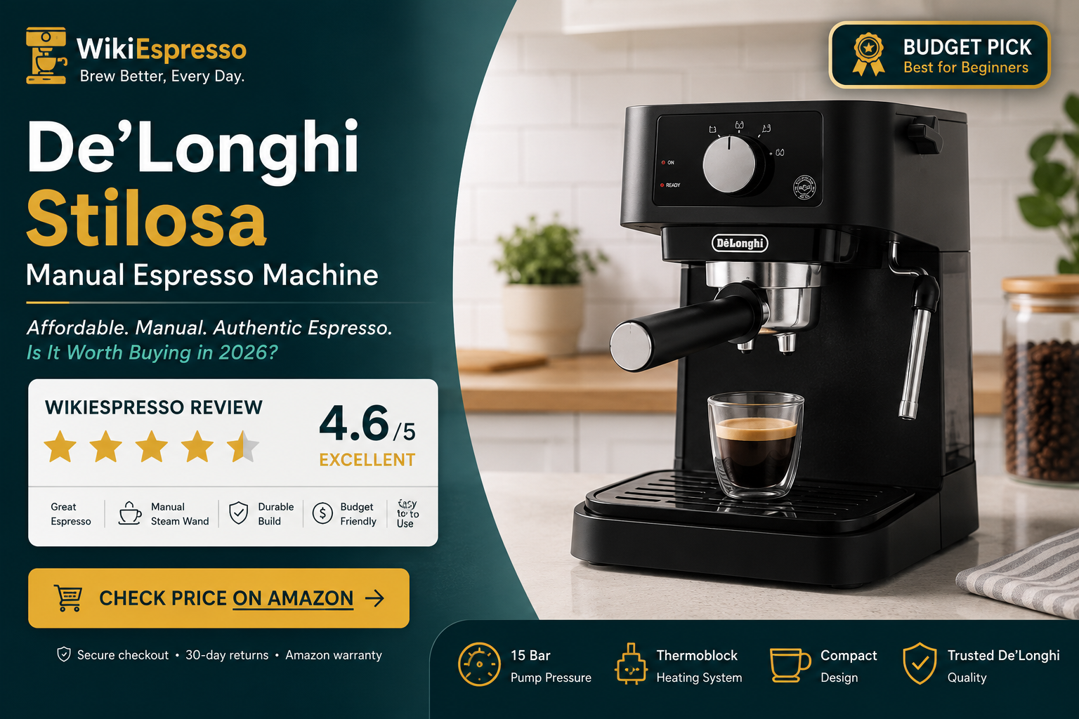 De’Longhi Stilosa Manual Espresso Machine,: Is It Worth Buying in 2026?