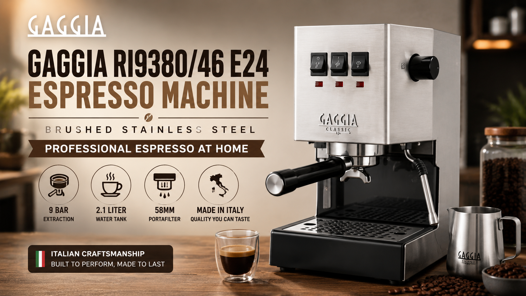 Gaggia RI9380/46 E24 Espresso Machine, Brushed Stainless Steel: Is It Worth Buying in 2026?