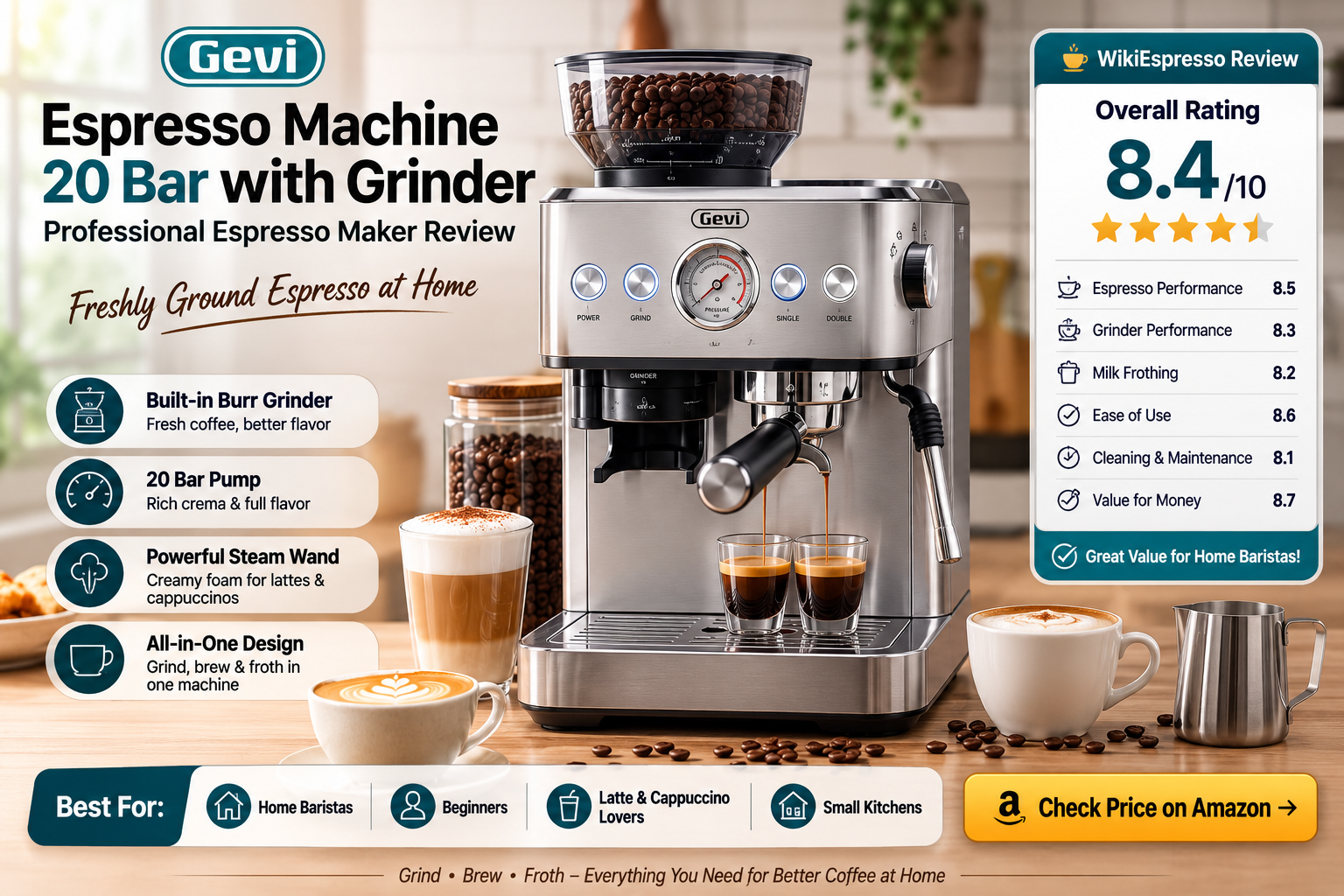 Gevi Espresso Machine 20 Bar With Grinder, Professional Espresso Maker Review: Is It Worth Buying in 2026?