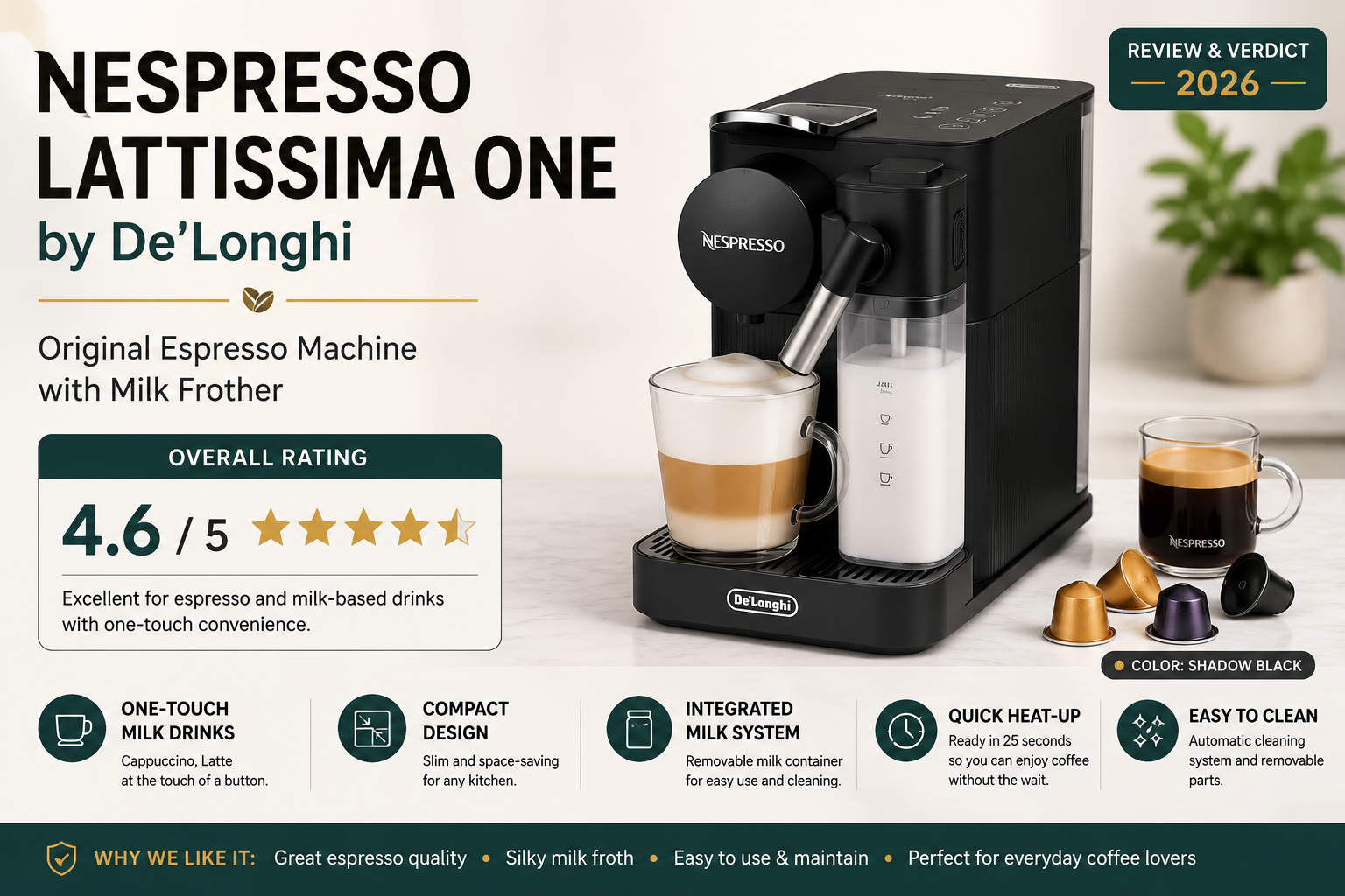 Nespresso Lattissima One by De’Longhi Review (2026): Is It Worth Buying?