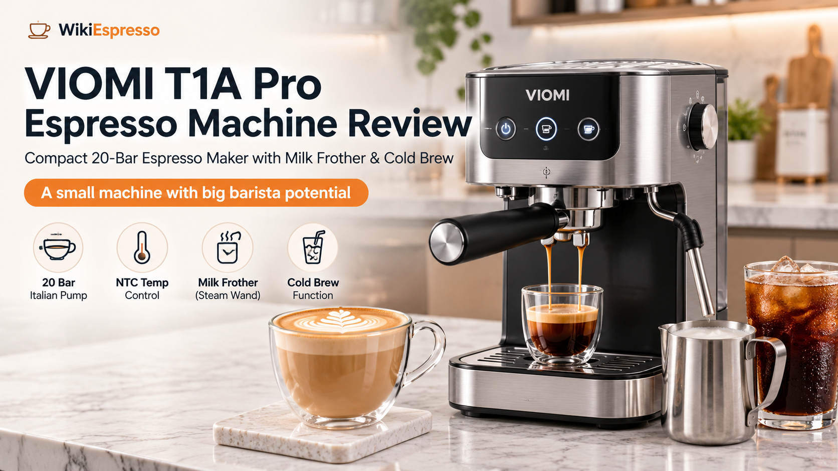 VIOMI T1A Pro Review 2026: Compact Espresso Machine with Cold Brew & Milk Frother